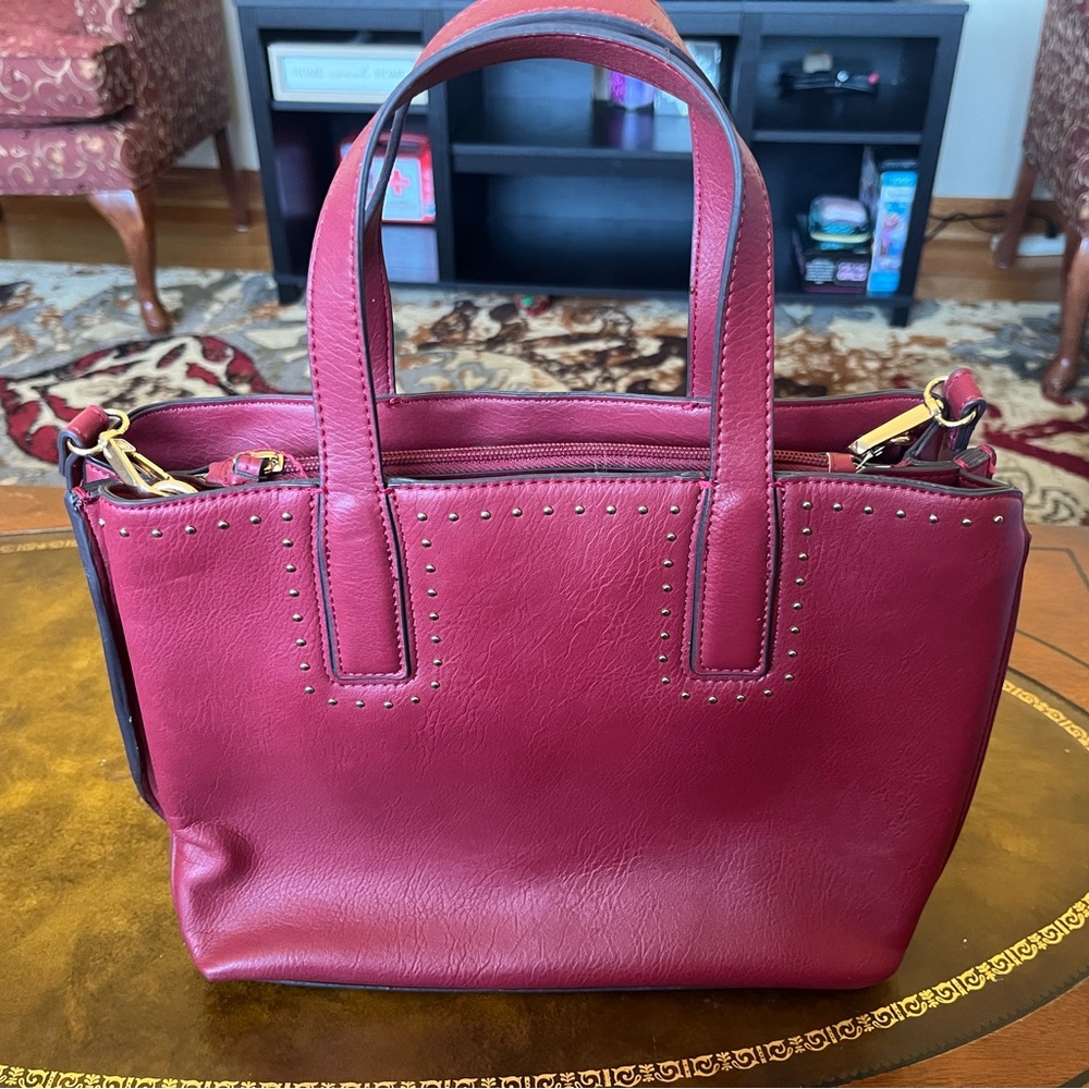 Elegant Burgundy Tote Bag